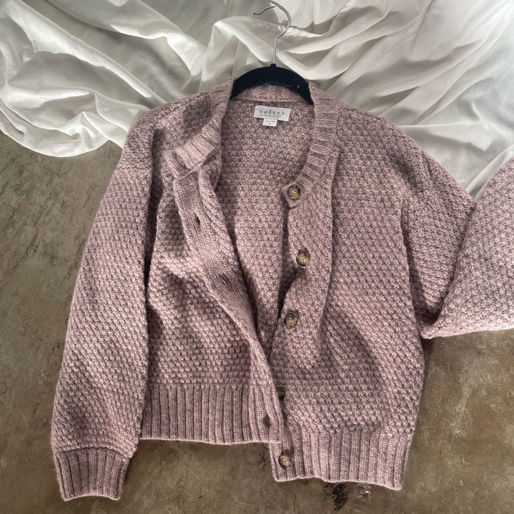 Velvet by Graham & Spencer knit alpaca cardigan